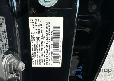 2018 Honda Cr-V Exl из США, поврежденный, VIN 7FARW2H89JE100018